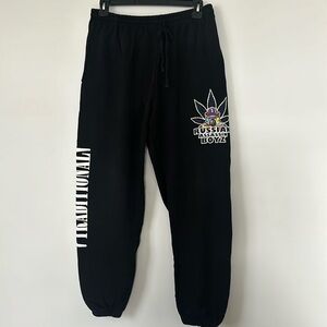 Russian assassin boys traditional mens sweatpants xl weed leaf